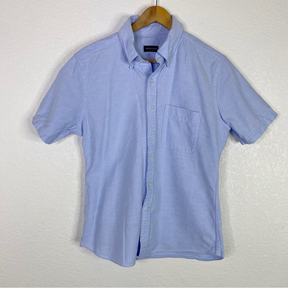Proper Cloth Washed Light Blue Lightweight Oxford Shirt